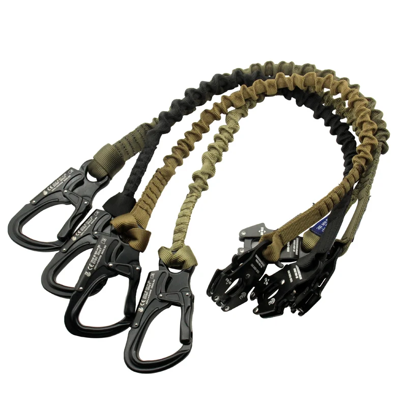 Tactical Personal Retention Lanyard d Buckle Quick Quick Release CE Certification Elastic Safety Rope Double Head Hanging Buckle