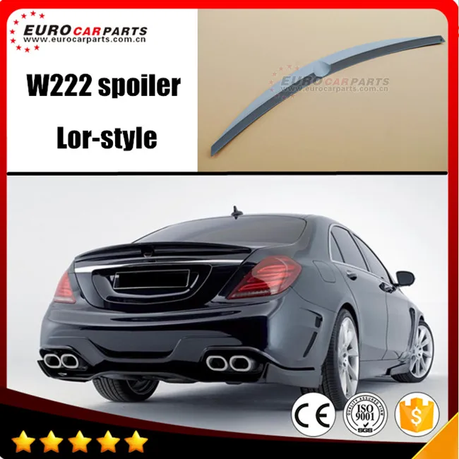 W222 trunk spoiler fit for MB S-calss W222 S350 S400 S500 S63 to W222 Lor-style PU material trunk spoiler