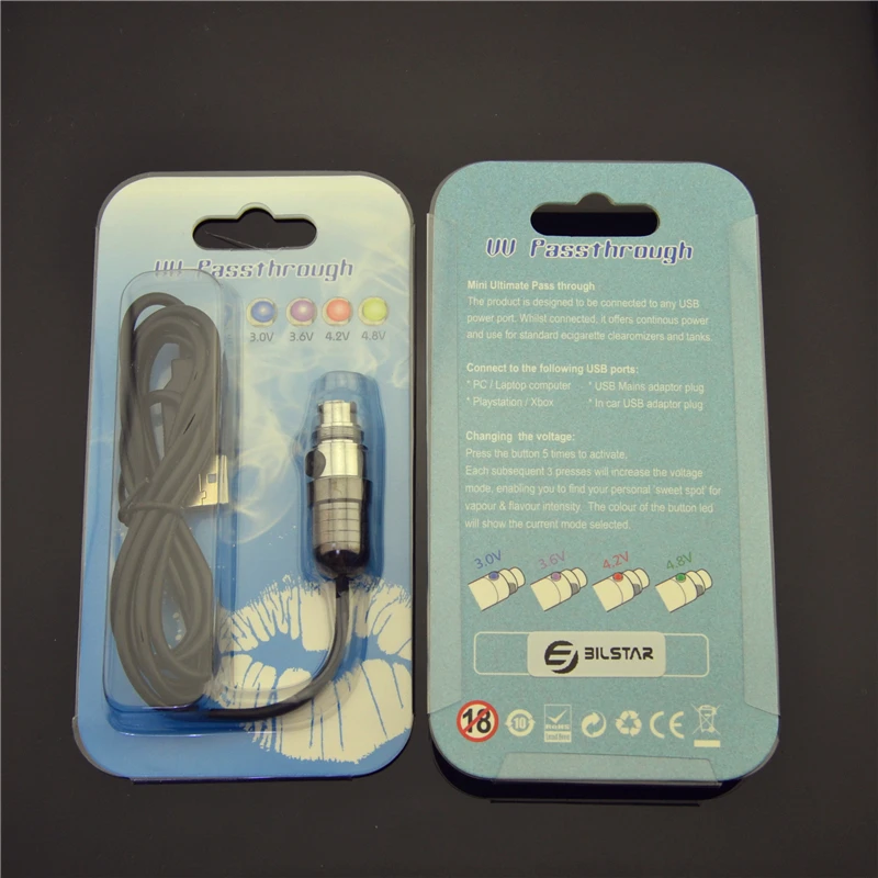 Mini ego usb vv passthrough bateria vape tensão variável carregador para ego 510 e-cigarro atomizador ecig evod mt3 ce4