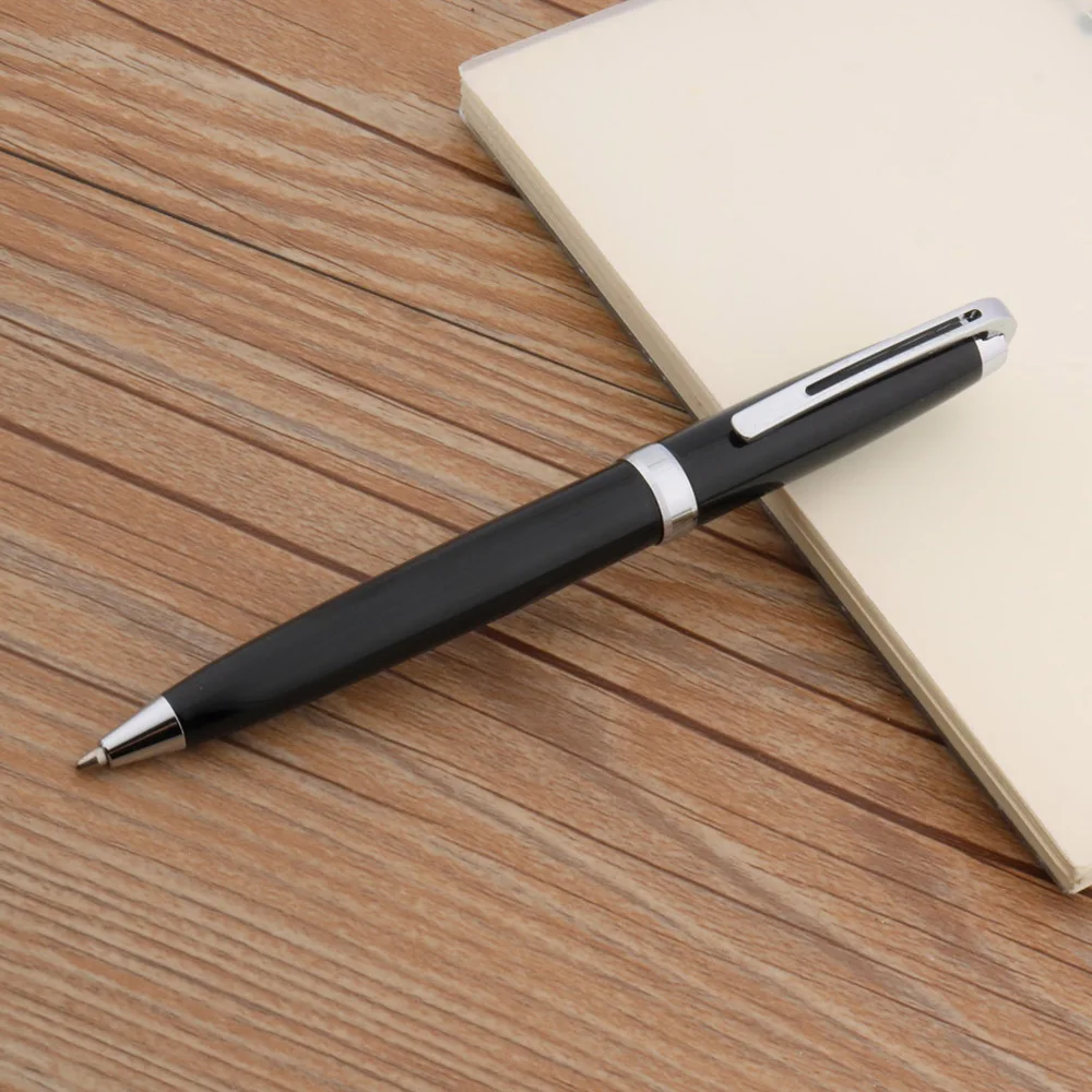 

Metal school GIFT PEN silver black wave Ballpoint Pen Stationery Office School Supplies Writing Gift