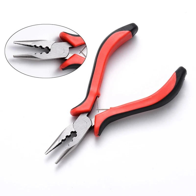 1 Pack 45 Steel Jewelry Bead Crimper Tools Crimping Press Plier for Jewelry Making Red