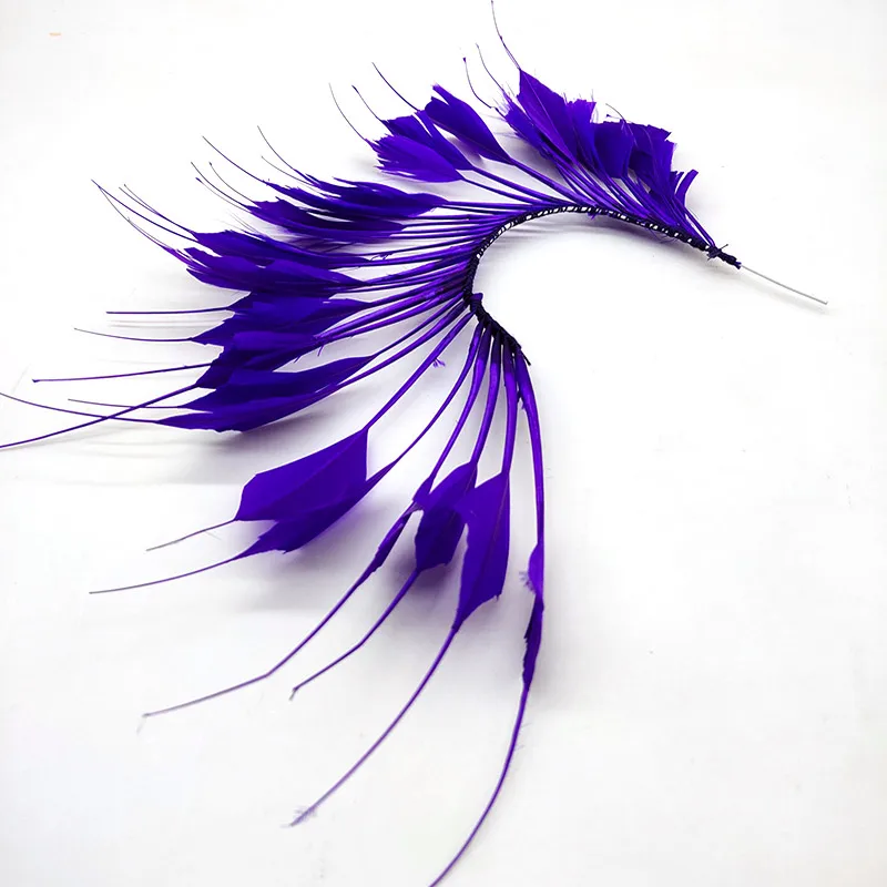 Diy 1pcs goose feather wedding brooch length about 30CM feathers flower headdress wedding party decoration feathers for crafts