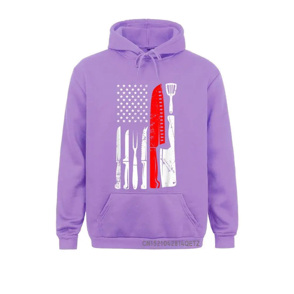 Prevailing Male Sweatshirts Chef Knife Flag Unisex USA Patriotic Cook Flag Gift Design Hoodies Autumn Sportswears Long Sleeve