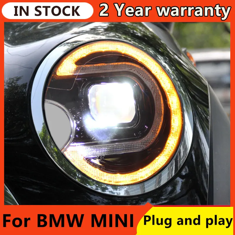 المصابيح الأمامية LED لسيارات BMW MINI رئيس ضوء 2007-2013 mini R55 R56 ترقية LED ديناميكية بدوره إشارة مجموعة مصابيح أمامية #5