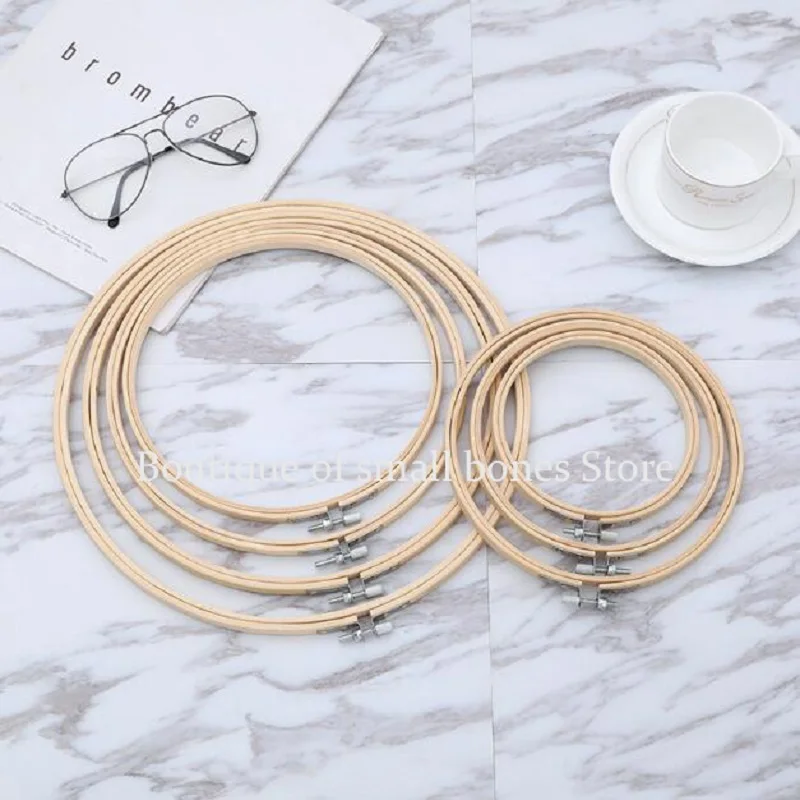 10-40cm mini wood embroidery hoop frame for kit ring hoop large sewing tools accessories madera bordado broderie cross stitch