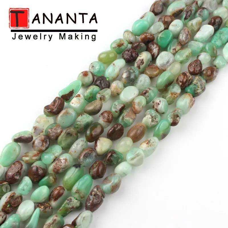 5-7 mm Natual Irregular Chrysoprase Australia Jades Stone Beads For Jewelry Making Loose Spacer DIY Bracelet Necklace 15 inch