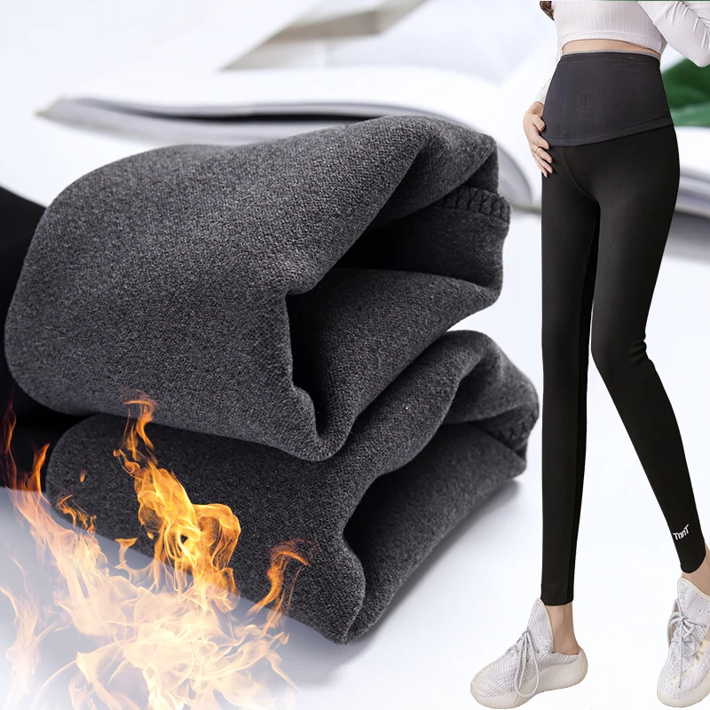 

Winter Clothes For Pregnant Women Maternal Pants Thickening Velvet Trousers Leggings Warm