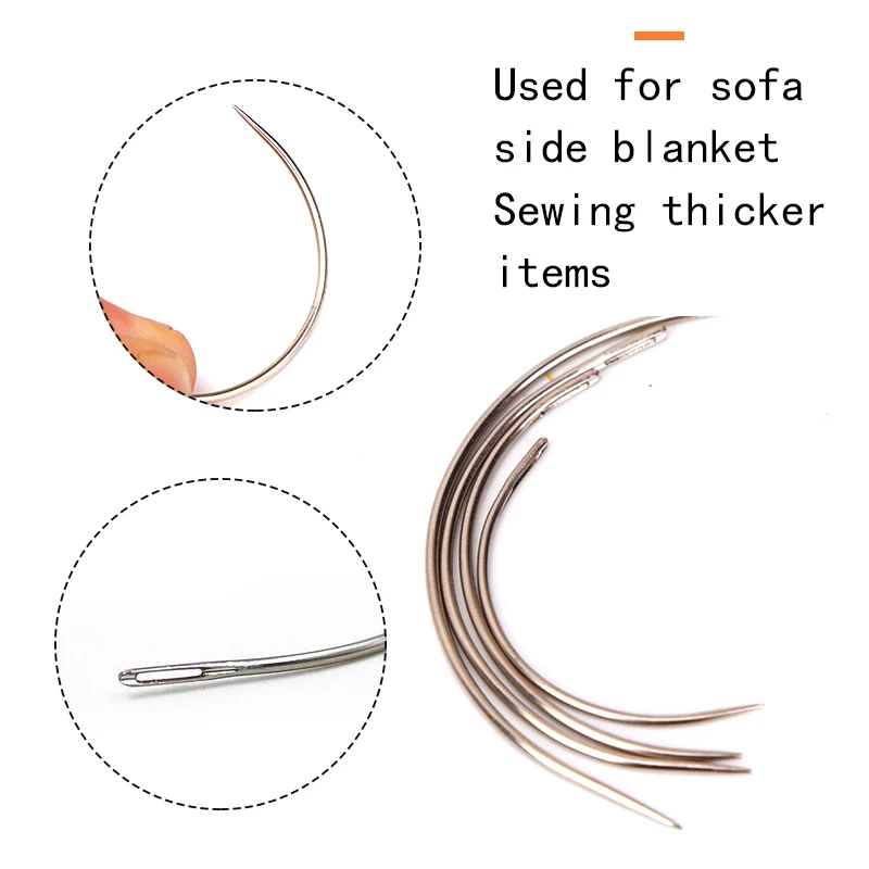 LMDZ 25Pcs Hand Sewing Home Household Repair Sewing Needles C-Shape Curved Mattress Needles about 35mm 40mm 50mm 55mm