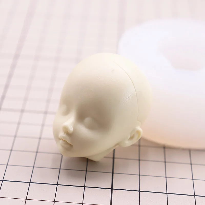 Ultra-light clay BJD silicone face mold, stone plastic clay soft pottery fondant handmade mold Q version 7#