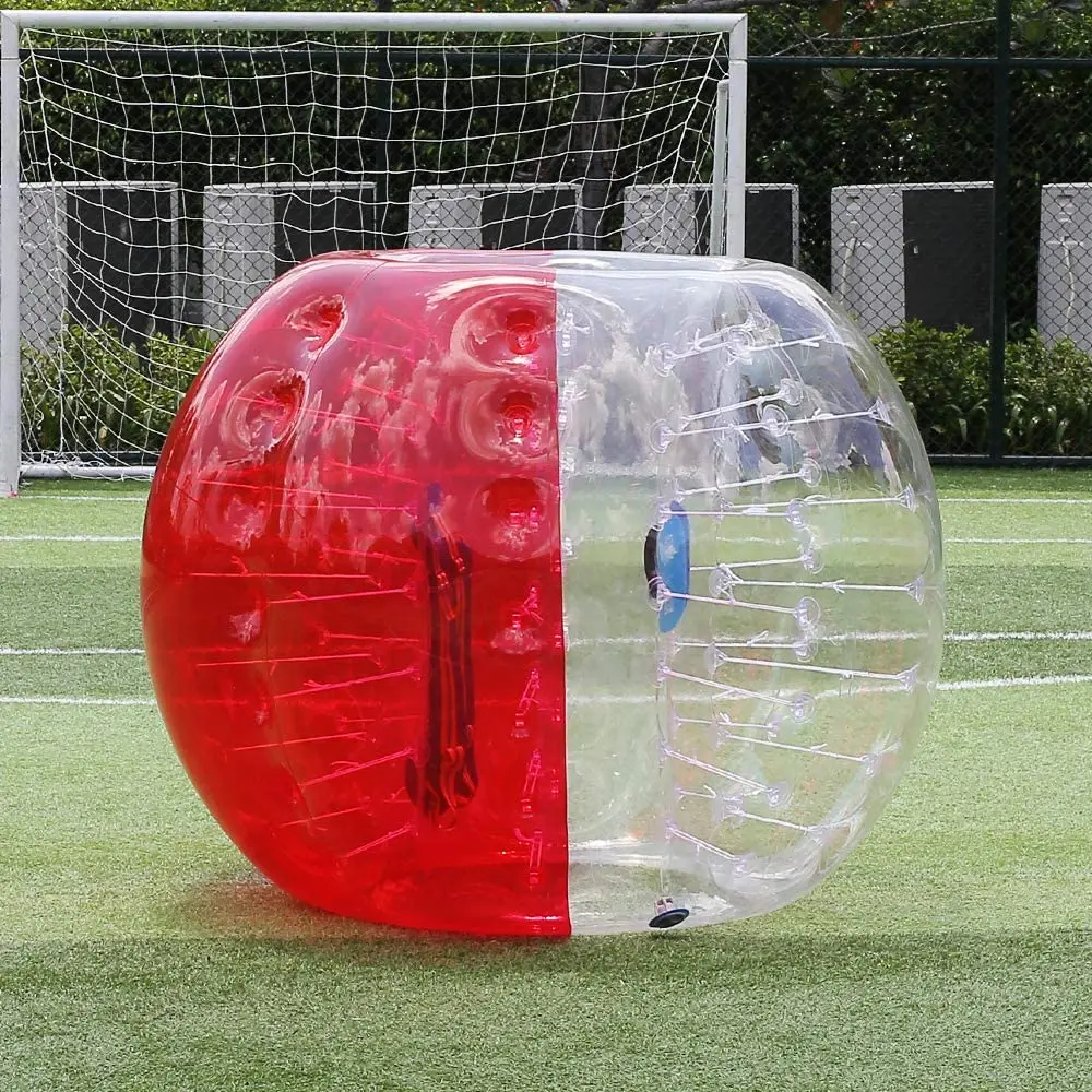 HIBADOU Aufblasbarer Blasen-Fußball-Zorb-Ball, 1,7 m, Stoßstangenball, 100 % TPU-Material, aufblasbarer Blasenfußball für Erwachsene – Detail 7