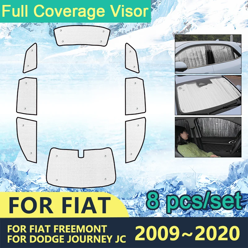 

Full Cover Sunshades For Fiat Freemont Dodge Journey JC 2009~2020 Car Windshields Accessories Visor Side Sun Protection Windows