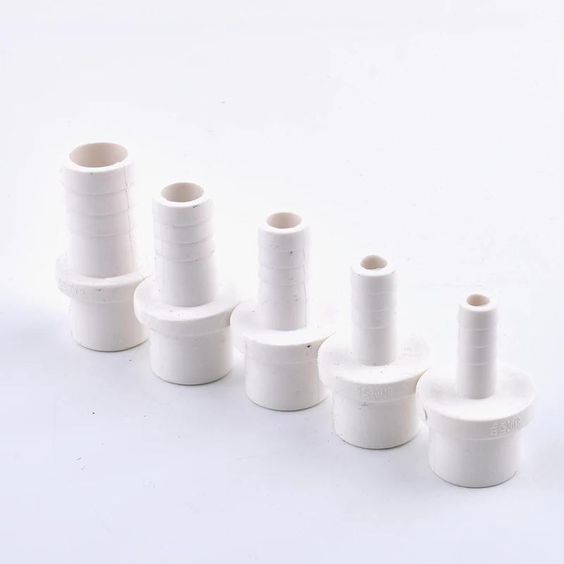 5-20Pcs 20mm 25mm to 5/8/10/12/14/16/18/20mm White PVC Hose Connector Garden Irrigation Fittings Hard Tube Plastic Pagoda Joint