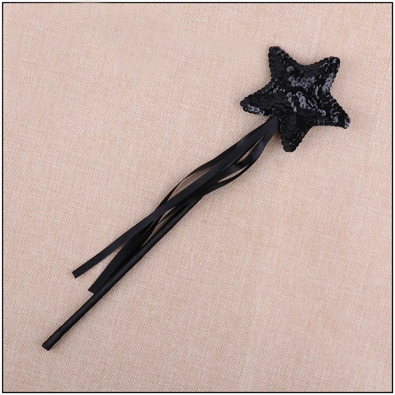 10pcs Sequin Star Magic Wand Sticks Ribbon Fairy Wands Rods Kids Girls  Party    Birthday Gift  Christmas Halloween Navidad