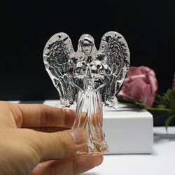 Crystal Guardian Angel Figurines Miniatures Statue Healing meditation Room Decoration Accessories Home Ornament Craft Gifts