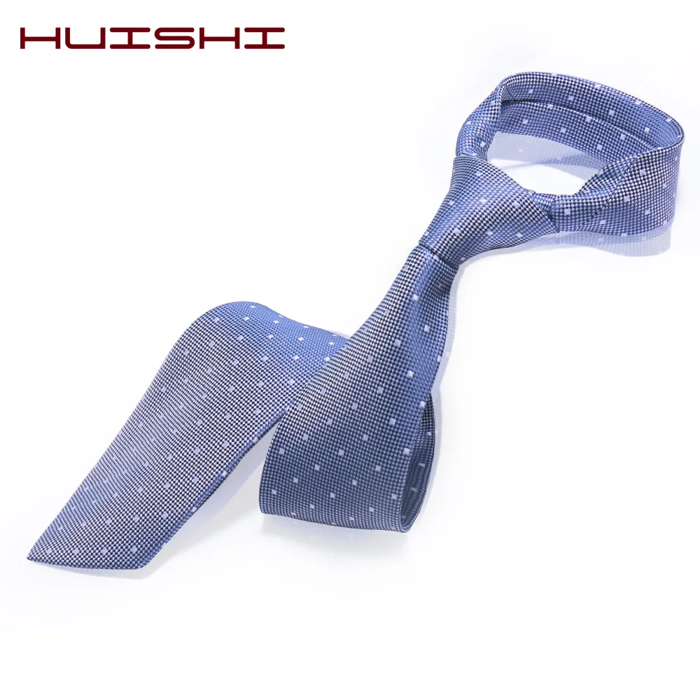 

HUISHI Polka Dot Tie Men Necktie Classic Party Wedding Fashion Striped Dot Woven Polyester 8cm Ties For Wedding Accessories