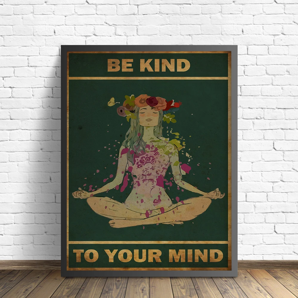 Meditation Poster Iyengar Woman Yoga Canvas Painting Abstract Vintage Print Modern Wall Picture Sports Gym Nordic Home Decor