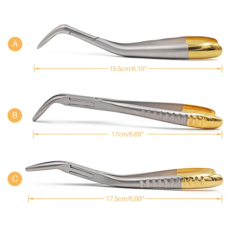 

Dental Root Fragment Minimally Invasive Tooth Extraction Forcep Tooth Plier Curved Maxillary Mandibular Universal Dental Tools