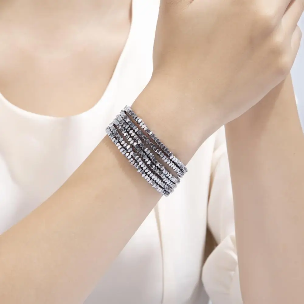 أساور محب يدوية الصنع للرجال والنساء ، والأقلية الأصلية ، حبات الأرز ، المنسوجة ، متعددة الطبقات ، شرابة ، النمط الوطني ، الموضة #2