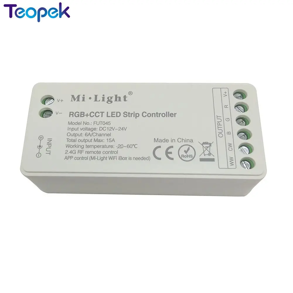 MiBoxer FUT045 RGB+CCT LED Controller AUTO-SYNC Time function  + FUT088 RGB+CCT Full Touch Remote