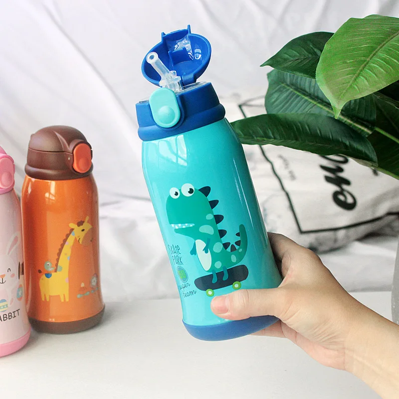 

600ml Baby Feeding Cup Stainless Steel Milk Thermos for Children Insulated hot water Bottle leak-poof thermal Cup