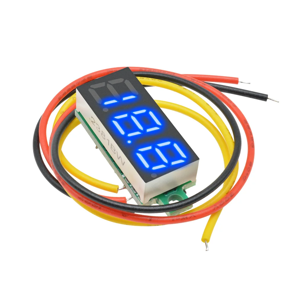 DC 0-100V LED Display Digitale Mini Gauge spanningsmeter Voltmeter 3-Draad Paneel Voltmeter Meter 0.28 inch Detector Monitor Gereedschap