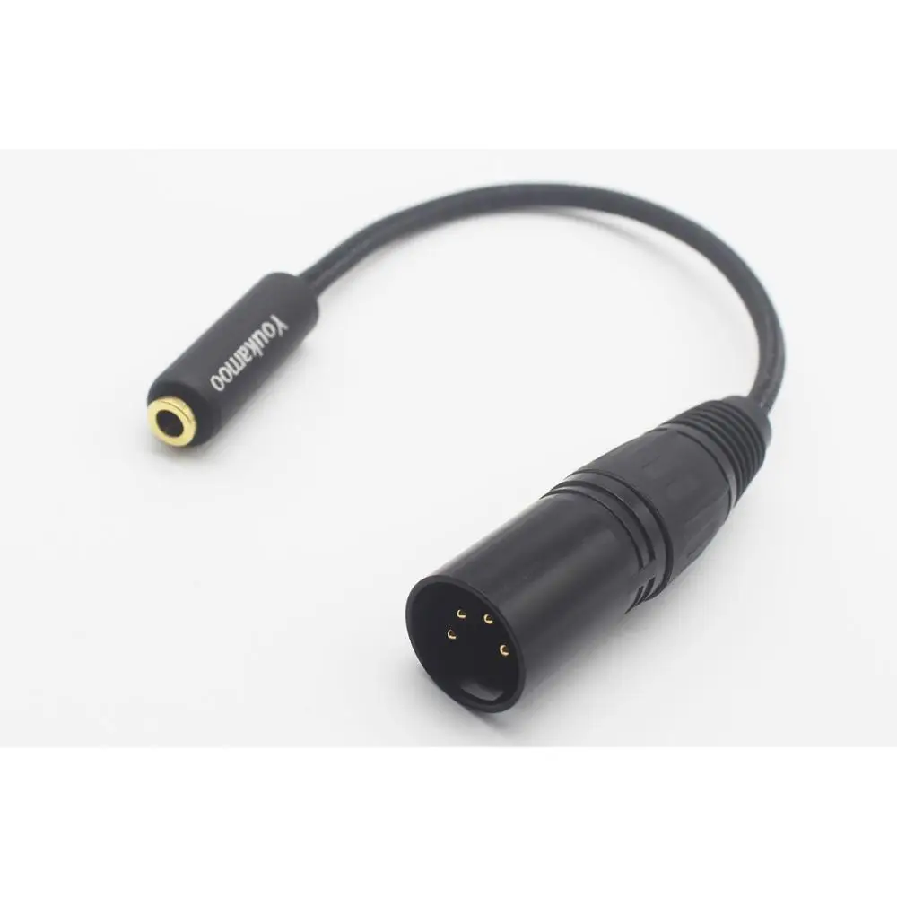 Cable adaptador de auriculares de Audio Chapado en plata, 4 pines, XLR a 4,4mm, hembra equilibrada, 8 núcleos, 15cm [4,4mm hembra], hembra a macho