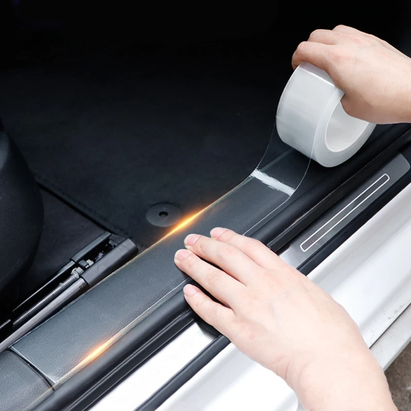 

Car Door Sill Protector Tape Scratchproof bummper sticker For Dacia duster logan sandero stepway lodgy mcv 2 Car-styling