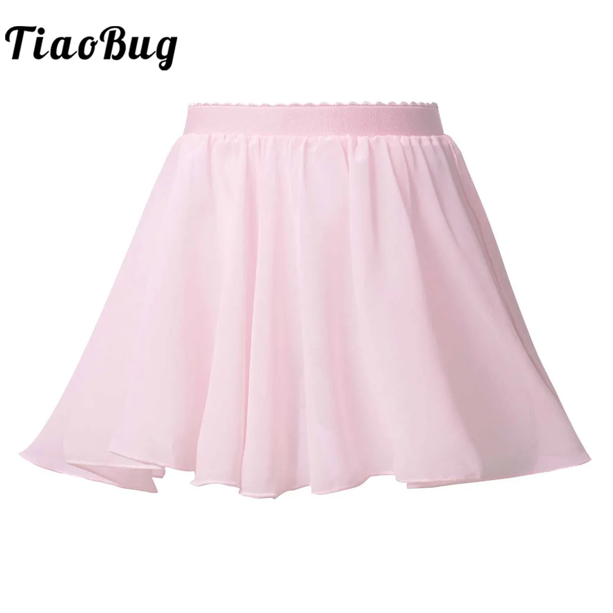 

Kids Girls Classic Chiffon Ballet Dance Skirt Solid Elastic Mesh Wrap Tutu Children Ballerina Training Dancing Leotard Dress