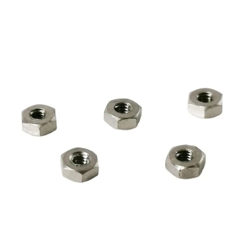 Factory directly sale DIN 934 Titanium Nut Gr5 Ti6Al4V hexagon Nuts M2 by PYTITANS hot sell