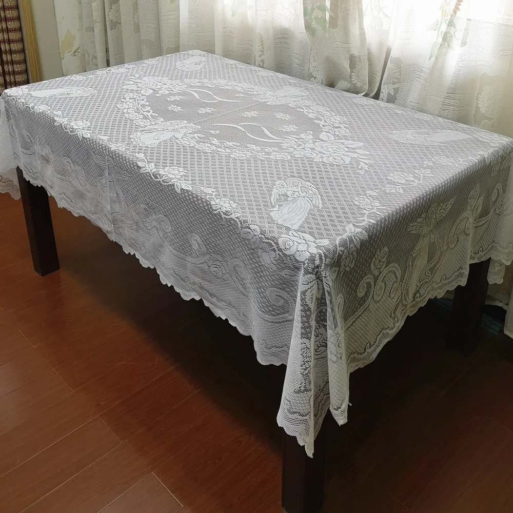 Christmas Party Wedding Table Runner White Lace Table Runner Floral Table Cloth Boho Wedding Table Decoration Home Textile D30