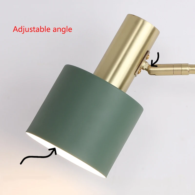 Nordic LED Desk Lamp Multi-angle Adjustable Simple Desk Lamp Eye Protection Reading Table Lamp Living Room Bedroom Home Decor