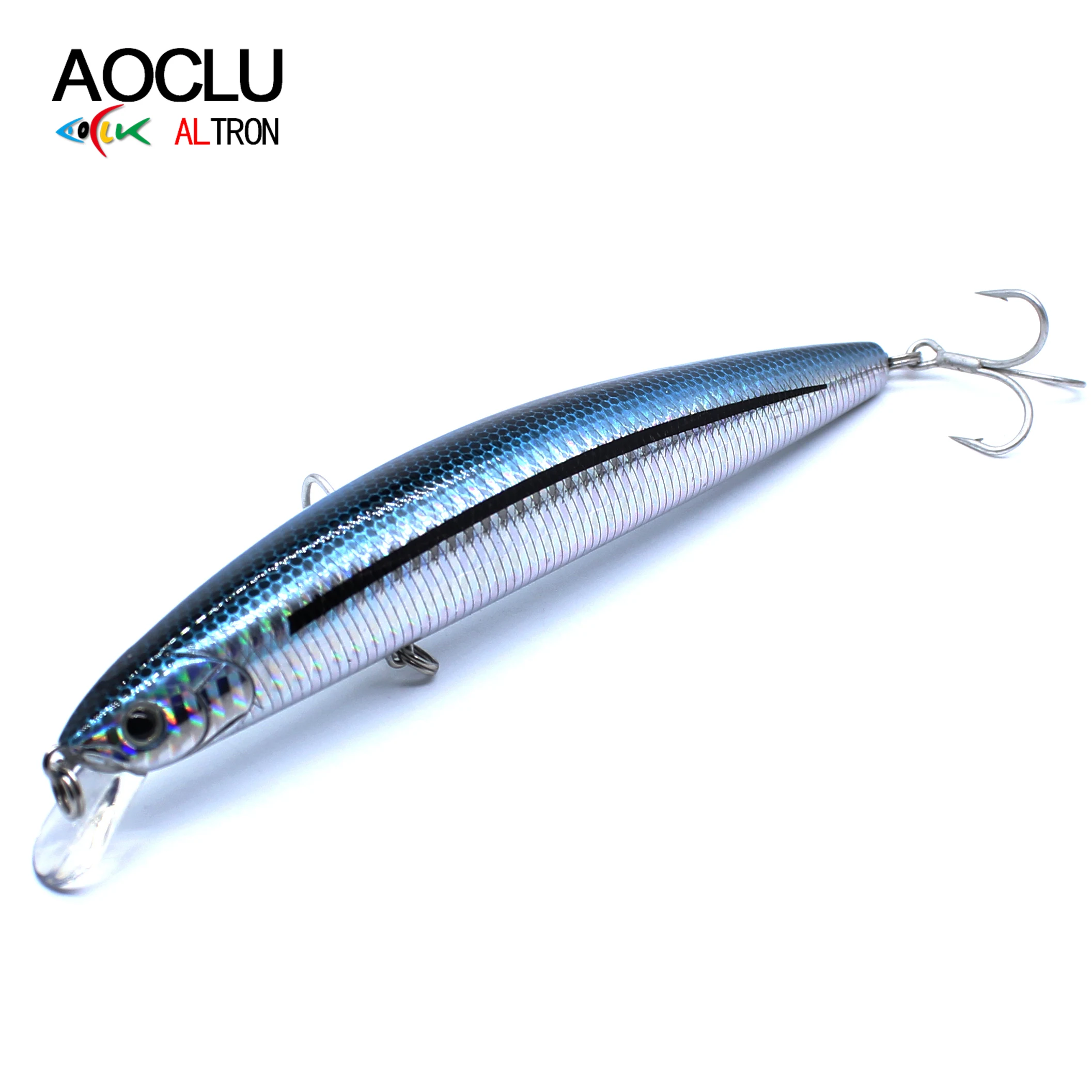 

AOCLU-Floating Jerkbait Wobbler Hard Bait Minnow Saltwater Tuna Fishing Lure UV Coating, Glow, 160mm, 30g Diving Depth, 0.5-1.5m