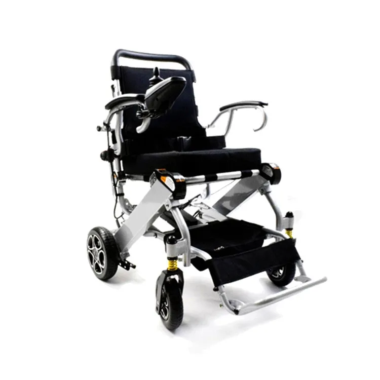 Free shipping  power lithium battery foldable disable electric wheelchair with controller