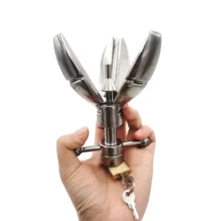 Stainless Steel Metal Anal Stretching Open Tool Openable Anal Plugs With Lock Expanding Heavy Anus Beads Anal Dilator Sex Toys