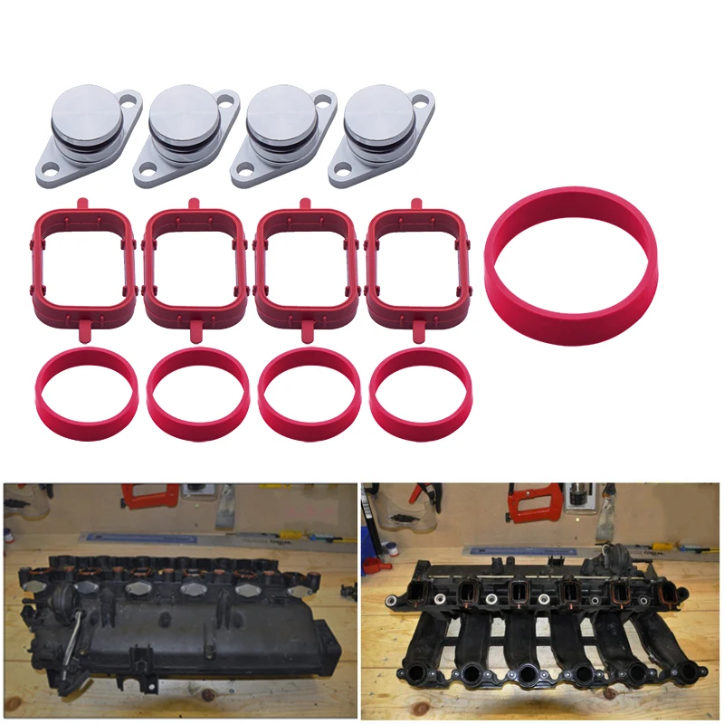 4Pcs Car Set Swirl Flap Bungs 22mm/33mm Diesel Spiral Valve Panels Shutters Seals For BMW M47 E71 E46 320d