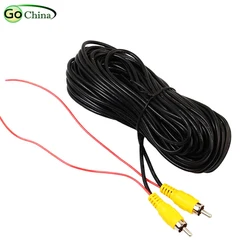 RCA Video Cable Tulip Video Cable For GPS Navigator Monitor Rearview Camera Parking Reverse Camera Video Cable 6M,10M,15M,20M