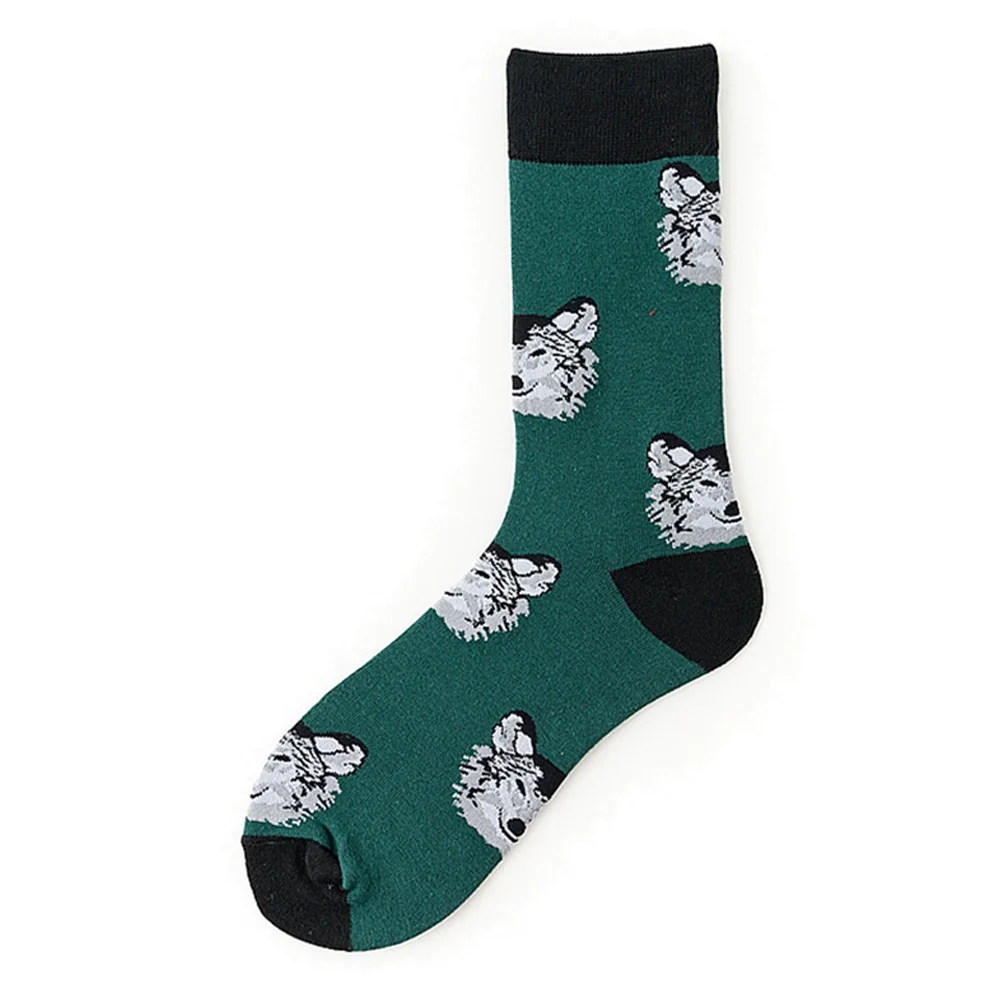 Chaussettes de skateboard en coton japonais pour hommes, Streetwear de style britannique, Hip-hop, Happy Dog Cartoon, Chaussettes drôles colorées, Cadeau de Noël