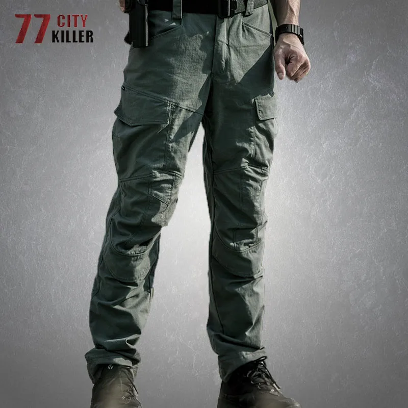 

Tactical Elasticity Pants Men Waterproof Double Knee Pads Cargo Trousers Male Outdoor Hiking Hunting Solid Color Mens Pants