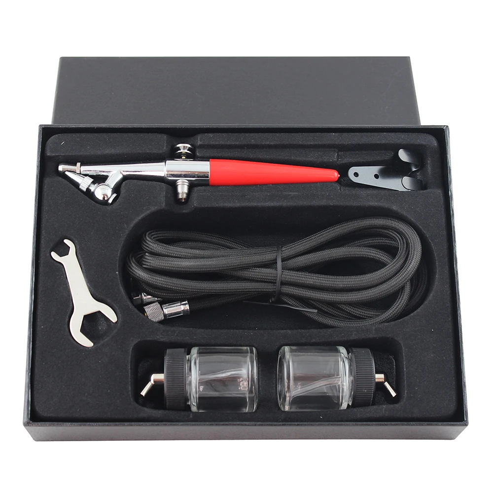 OPHIR-Kit de aerógrafo 3, aerógrafo profesional con compresor y tanque para tatuaje manualidad Hobby, modelo de pintura AC116 + 004A + 050 + 069