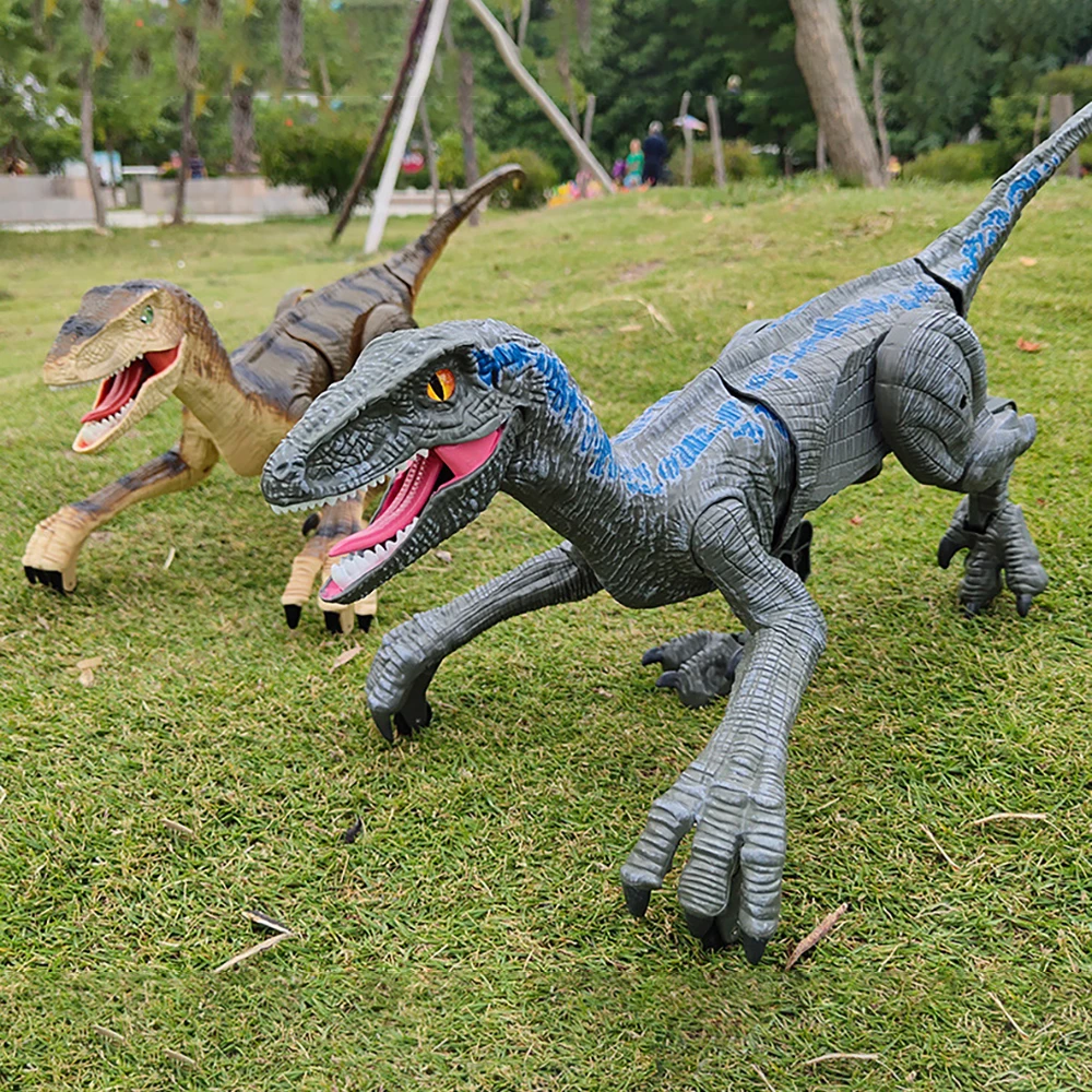 Dinosaurio de control remoto para niños y niñas, juguete de animales de 5 CANALES, juguete ligero para caminar rugiente, realista, regalo