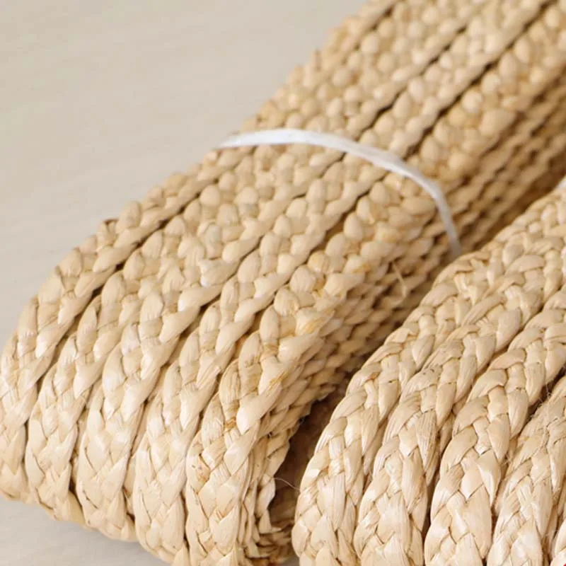 20 Meters Natural Typha Plant Straw Rope Handmade Weaving Grass Braids Material For Home Rural Furniture Basket Chair Decor