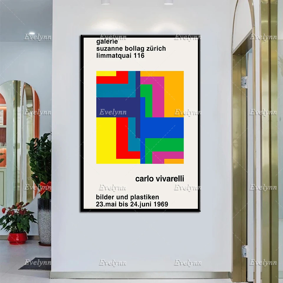 Ausstellung Poster Bilder Und Plastiken 1969 Durch Carlo Vivarelli Wohnkultur Drucke Wand Kunst Leinwand Poster Einzigartige Geschenk