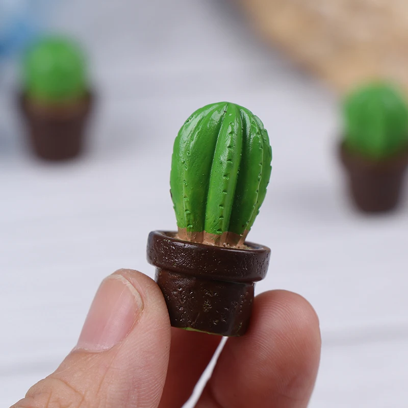 5 Stk/set Poppenhuis Miniatuur Cactus Plant Micro Landschap Decoratieve Miniatuur Beeldjes Diy Potplanten Tuin Home Decor