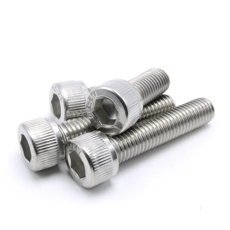 50Pcs M2*4mm/6mm/8mm/10mm/12mm/16mm/20mm/25mm/30mm Stainless Steel M2 Screws Allen Hex Socket Head Screw Bolt Furniture Fastener