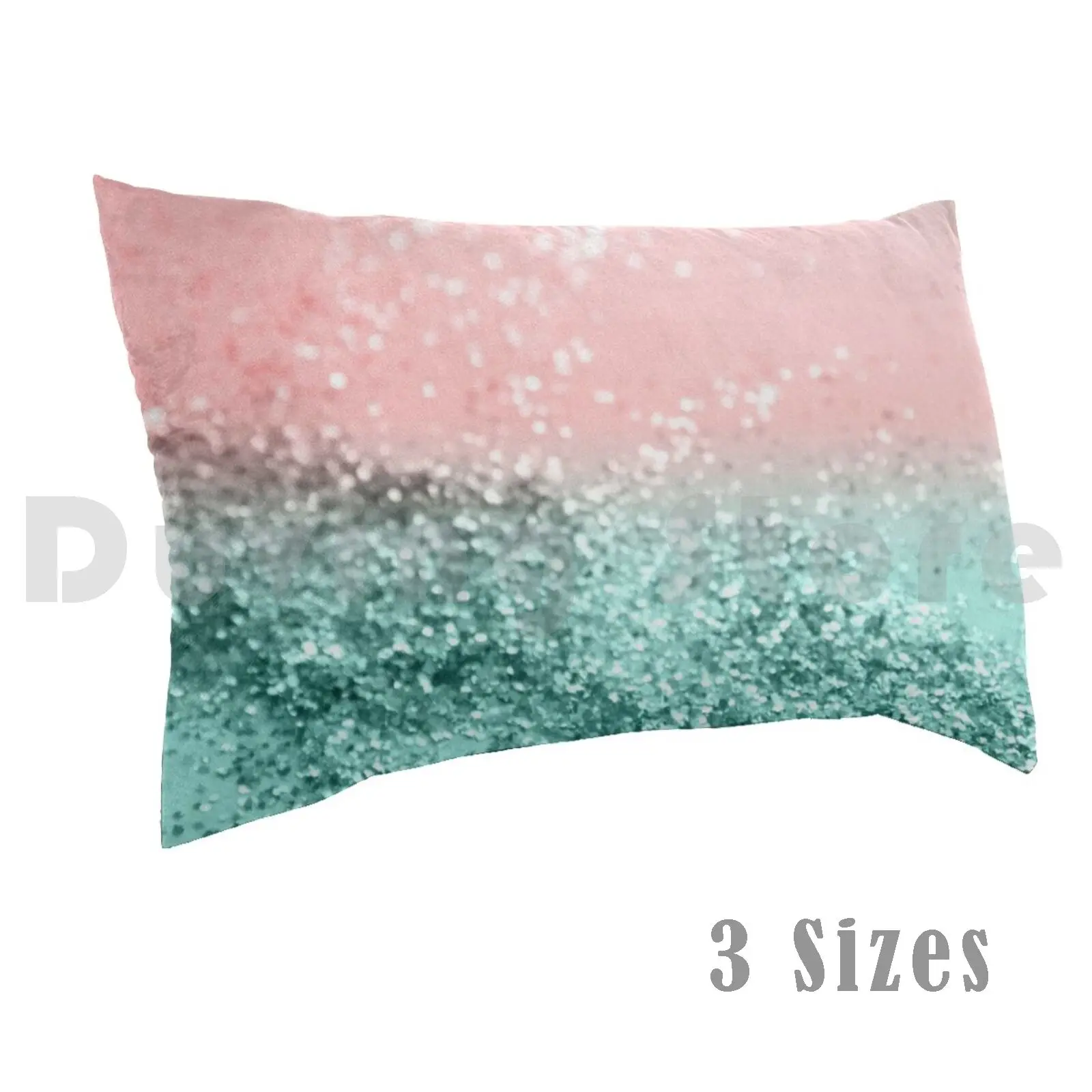 Summer Vibes Glitter #4 #coral #mint #shiny #decor #art Pillow Case 20*30 Inch Color Bright Mint Cool Mint