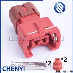 2 Pin red PB187-02326 3.5mm Series Female Waterproof Knock Detonation Sensor Plug auto connectors DJ7023YD-3.5-21