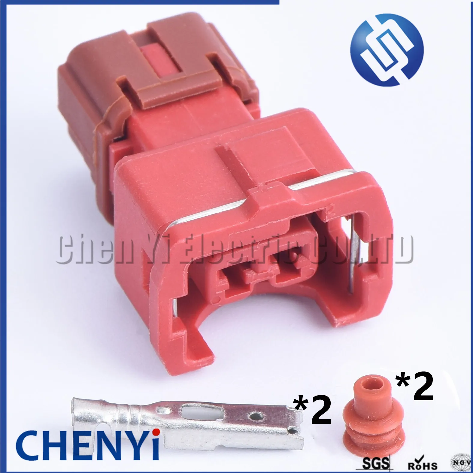 1 set red PB187-02326 3.5mm Series 2 Way Female Waterproof Knock Detonation Sensor Plug auto connectors DJ7023YD-3.5-21