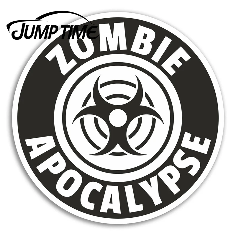 Jump Time for Zombie Apocalypse Vinyl Stickers Bio Hazard Fun Sticker Laptop Decal Rear Windshield Waterproof Car Accessories