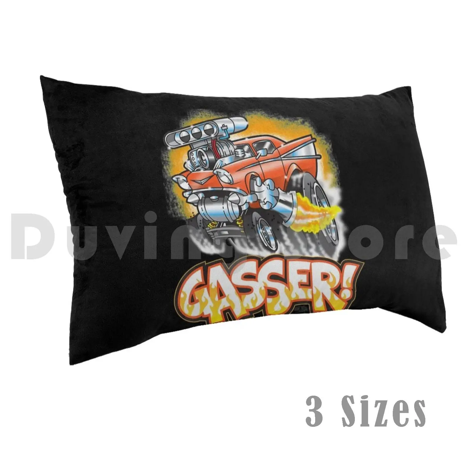 Hot Rod Gasser 57 Drag Racing Street Blown CarPillow case Gasser 1957 Car 57 Chevy Classic Cartoon