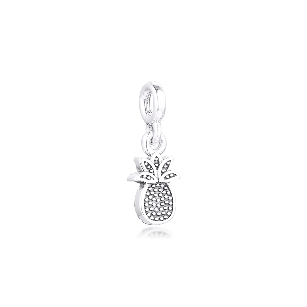 Fit Pandora Me bracciali ananas Mini ciondola Charm 925 Sterling Silver piccolo foro perline per gioielli che fanno donne femminili